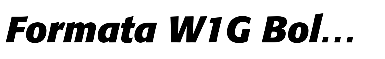 Formata W1G Bold Italic